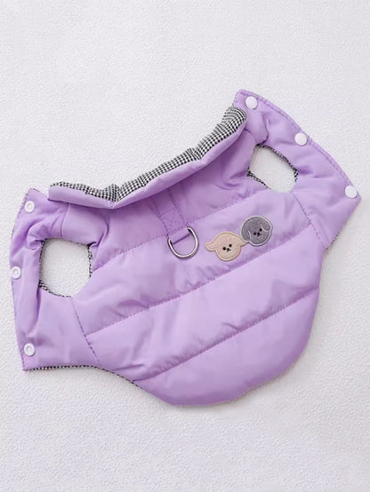 1Pc Cartoon Dog Embroidered Thick Jacket for Pets