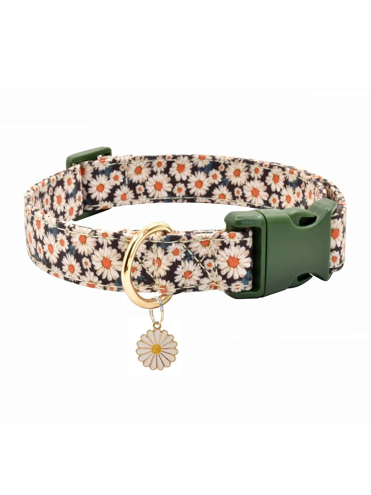 1Pc Flower Pattern Quick Release Dog Collar Suitable for Indoor and Outdoor Use