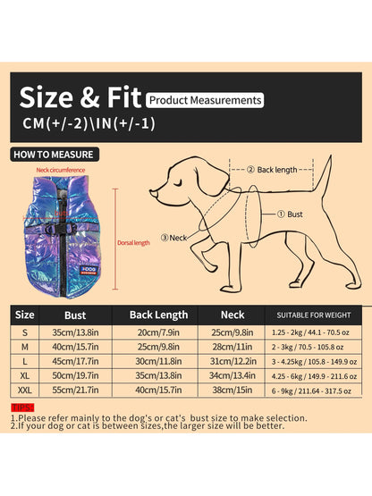 1Pc Colorblock Pet Coat