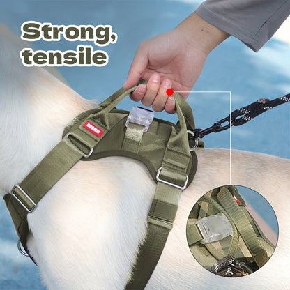 Arnés Táctico para Perros + Correa – Nylon Resistente para Entrenamiento