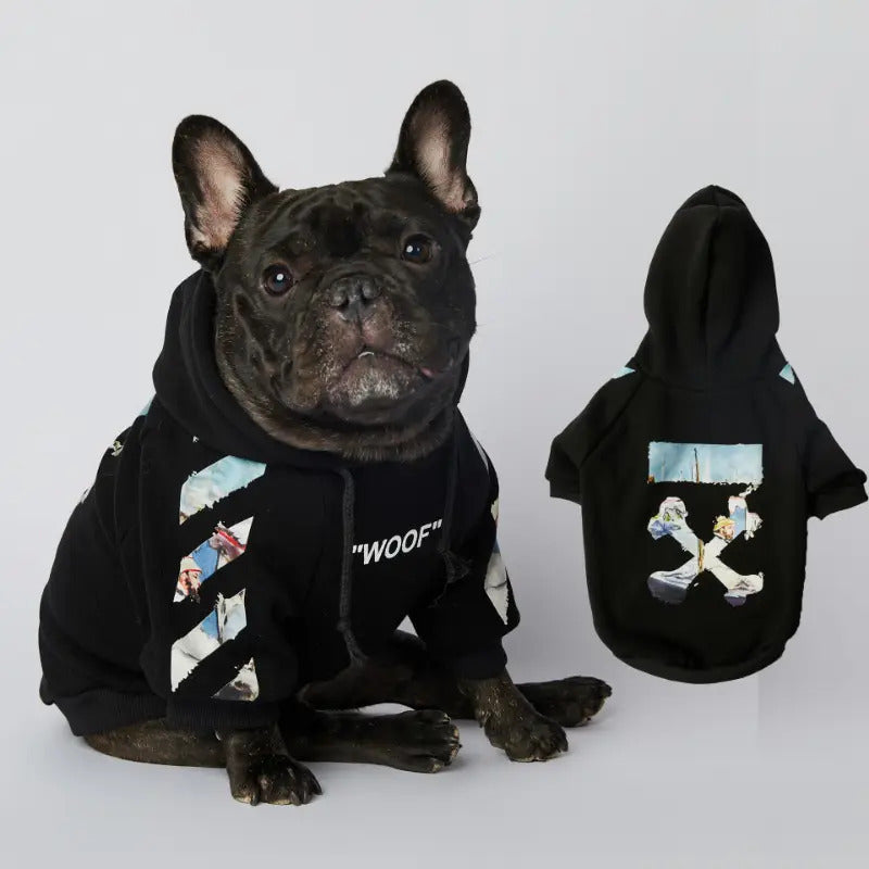 Hoodie XXL para Perros – Abrigo Negro con Capucha y Bolsillo