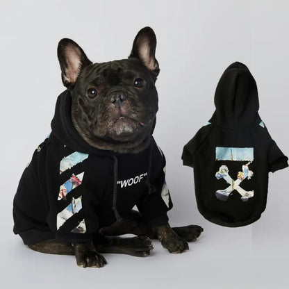 Hoodie XXL para Perros – Abrigo Negro con Capucha y Bolsillo