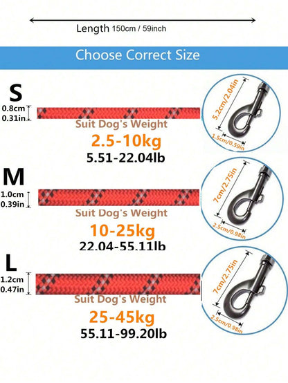 1Pc Reflective Pet Leash for Dog for Outdoor