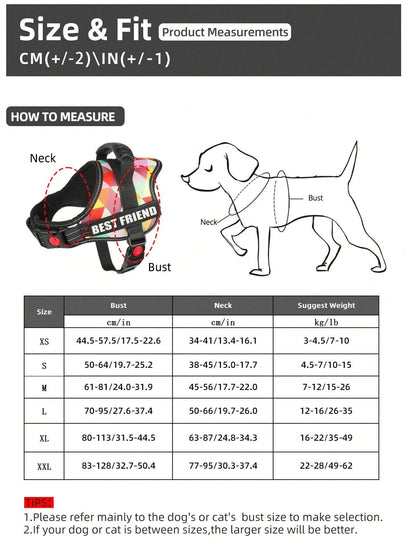 1Pc Pink, Anti-Explosion, Flashing Strip Decorated Pet Chest Strap, Back Strap, Vest-Style Harness, Suitable for Small, Medium, and Large Dogs to Go Out for Walks or Trainings
