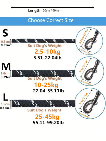 1Pc Reflective Pet Leash for Dog for Outdoor