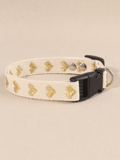 Cute Heart Patterned Jacquard Pet Collar - Perfect for Small Cats and Dogs! 🐾💖 Ideal for Home & Outdoor Adventures!