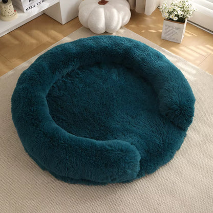 Round Dog Bed Dog Plush Pet Bed Winter Thickened Pad Dog Sleeping Bed Sofa Removable Pad Dog Small Large Dog Kennel