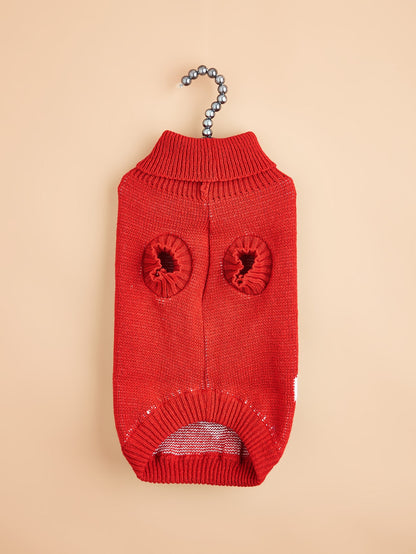 Valentine'S Day Autumn and Winter Pet Clothes, Red Heart and Lovely Heart Knitted Sweater Dress, Suitable for Teddy, French Bulldog, Bichon, Panda and Cat