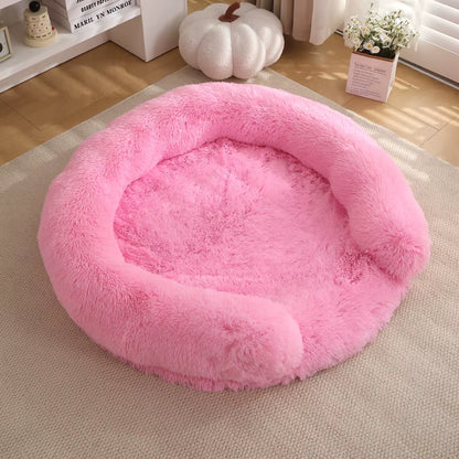 Round Dog Bed Dog Plush Pet Bed Winter Thickened Pad Dog Sleeping Bed Sofa Removable Pad Dog Small Large Dog Kennel
