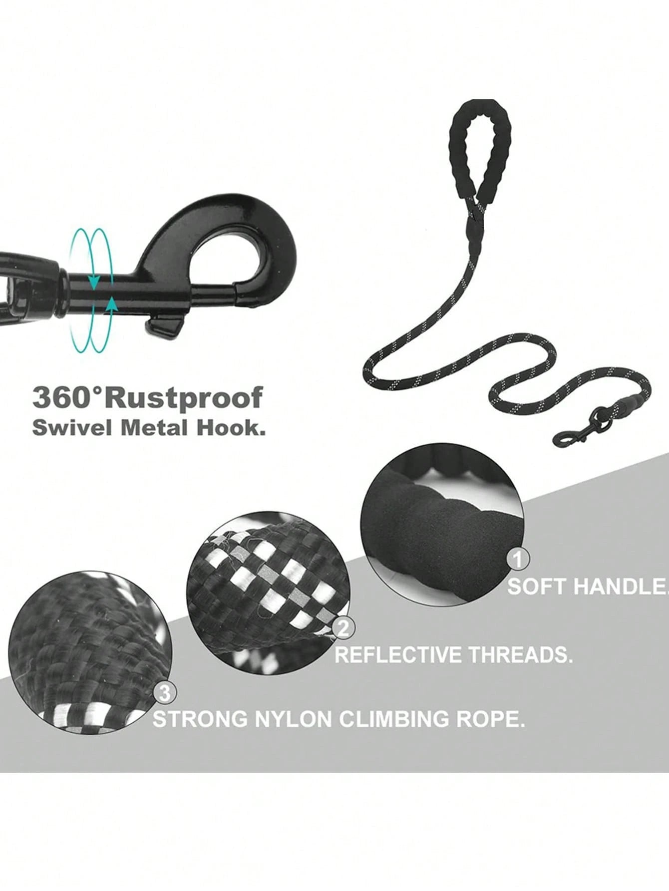 1Pc Reflective Pet Leash for Dog for Outdoor