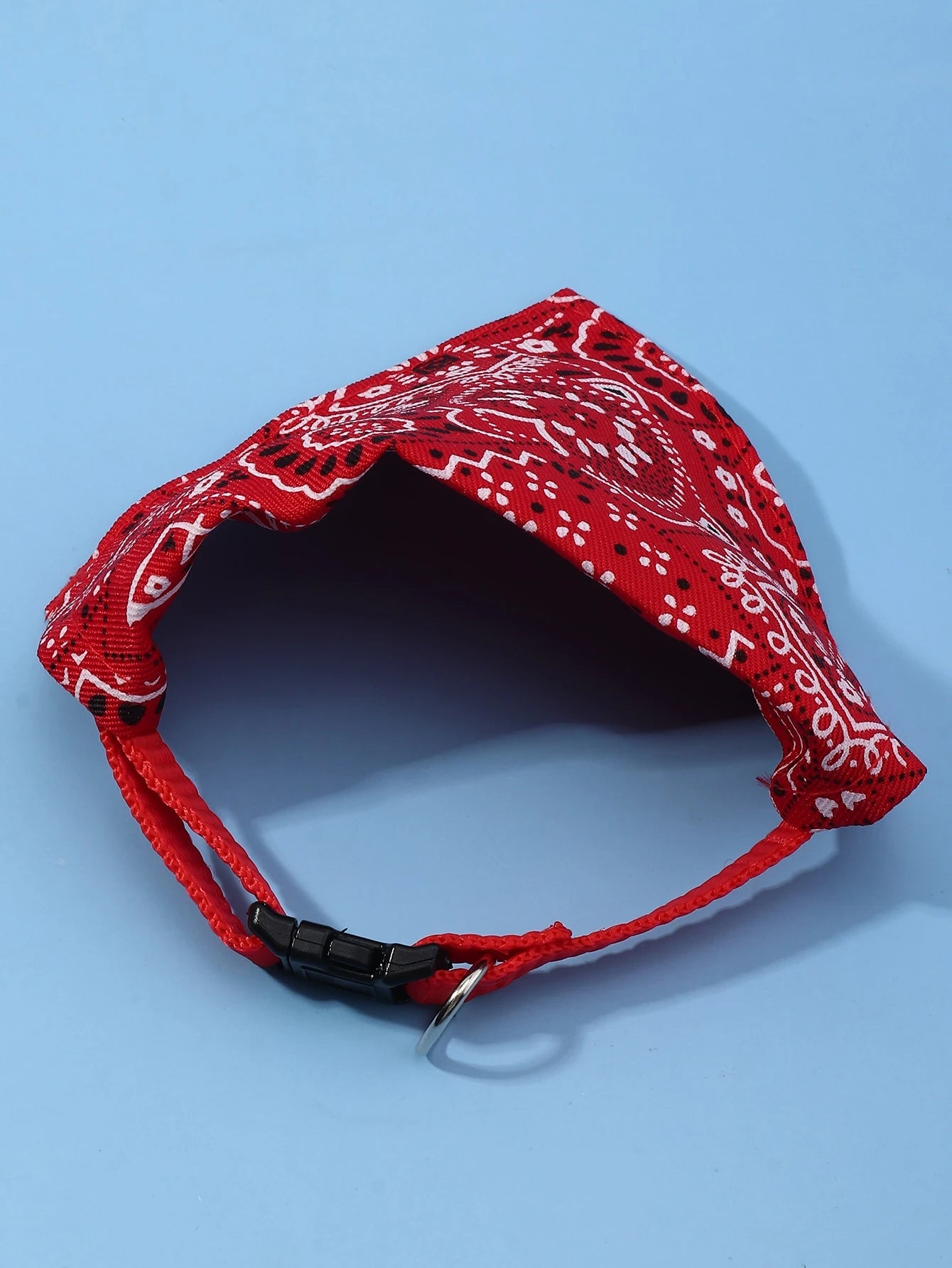 1Pc Adjustable Printed PU Pet Bandana with Traction Buckle, Suitable for Small to Medium-Sized Dogs