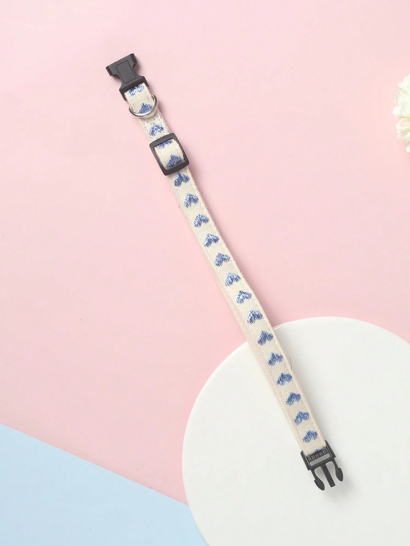 1 Piece of Heart Patterned Jacquard Thin Soft Pet Collar Suitable for Small Cats and Dogs to Use at Home and Outdoors (Not Suitable for Cat and Dog Accessories for Large Dogs)