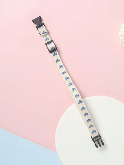 1 Piece of Heart Patterned Jacquard Thin Soft Pet Collar Suitable for Small Cats and Dogs to Use at Home and Outdoors (Not Suitable for Cat and Dog Accessories for Large Dogs)