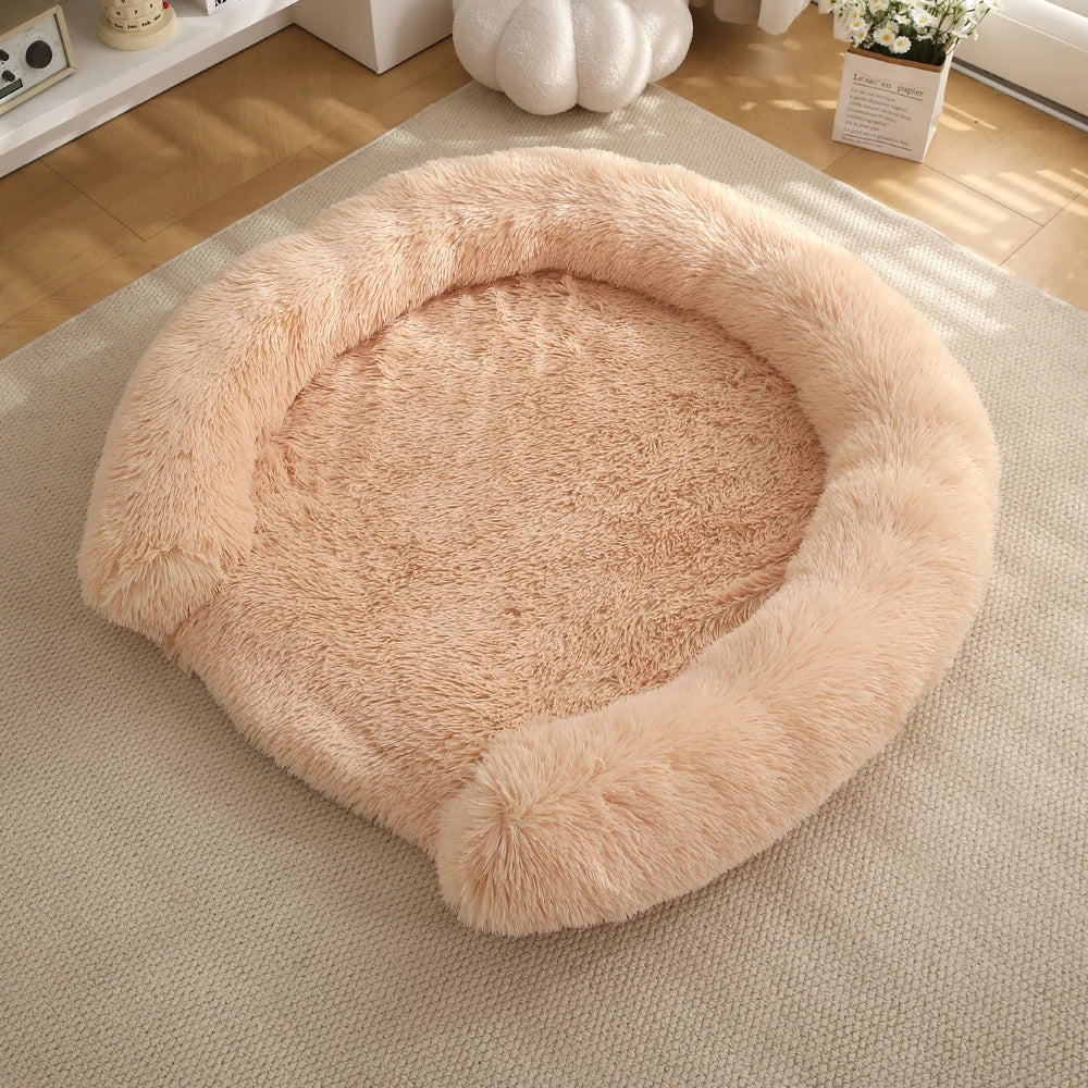 Round Dog Bed Dog Plush Pet Bed Winter Thickened Pad Dog Sleeping Bed Sofa Removable Pad Dog Small Large Dog Kennel