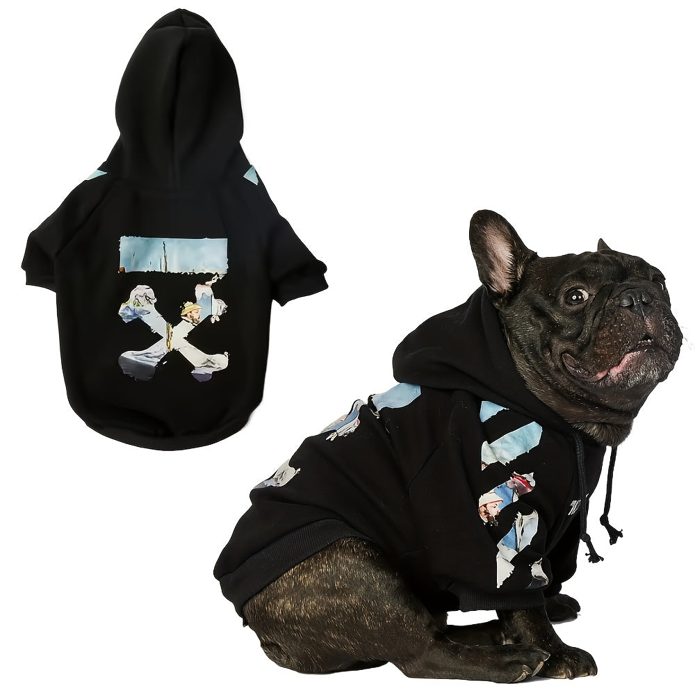 Hoodie XXL para Perros – Abrigo Negro con Capucha y Bolsillo