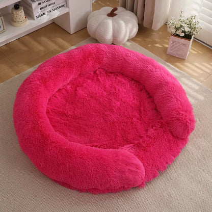 Round Dog Bed Dog Plush Pet Bed Winter Thickened Pad Dog Sleeping Bed Sofa Removable Pad Dog Small Large Dog Kennel