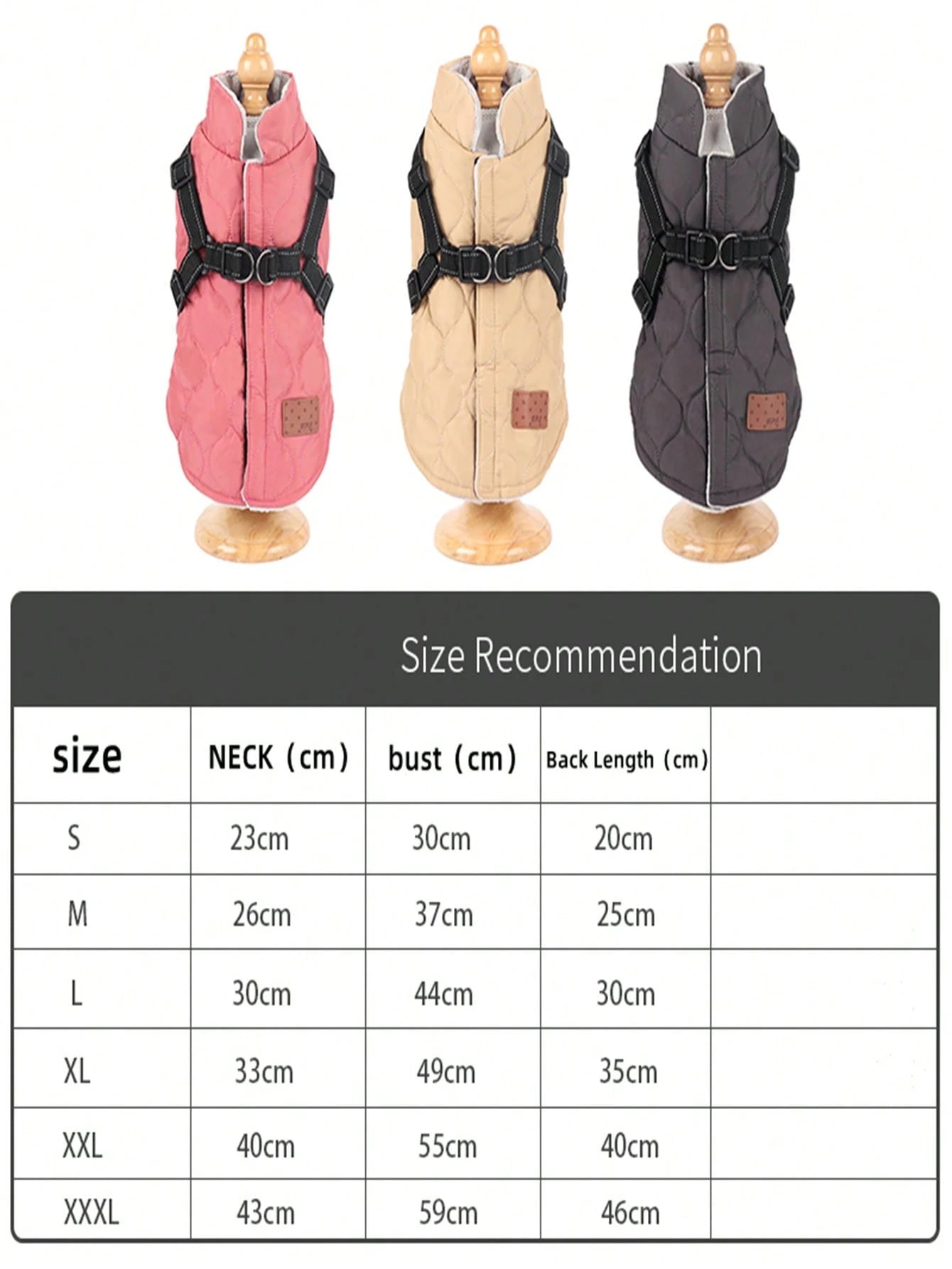 1Pc Pet Winter Vest Harness with Reflective Strips, Keeping Pets Warm and Safe, for Small Dogs or Cats