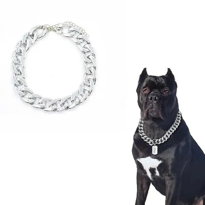 Plastic Dog Collar Chain Bulldog Lightweight  Necklace Cat Collar Pet Accessories Small Medium Large Pet Necklace Accessories