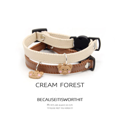 Colorful Leather Puppy Cat Collar Cute Kitten Necklace Name Personalized Collar for Cats Dogs Pet Supplies Accessories Harness