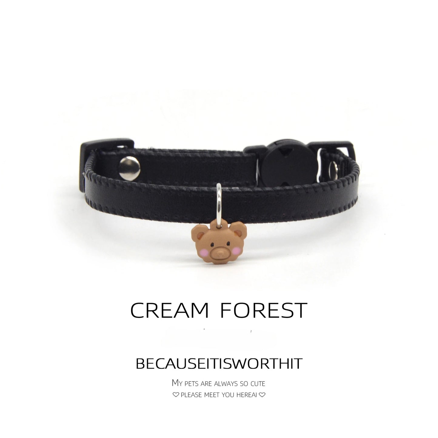 Colorful Leather Puppy Cat Collar Cute Kitten Necklace Name Personalized Collar for Cats Dogs Pet Supplies Accessories Harness