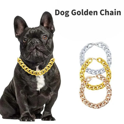 Plastic Dog Collar Chain Bulldog Lightweight Necklace Cat Collar Pet Accessories Small Medium Large Pet Necklace Accessories