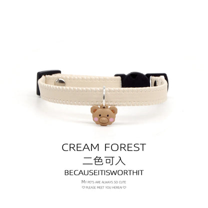 Colorful Leather Puppy Cat Collar Cute Kitten Necklace Name Personalized Collar for Cats Dogs Pet Supplies Accessories Harness