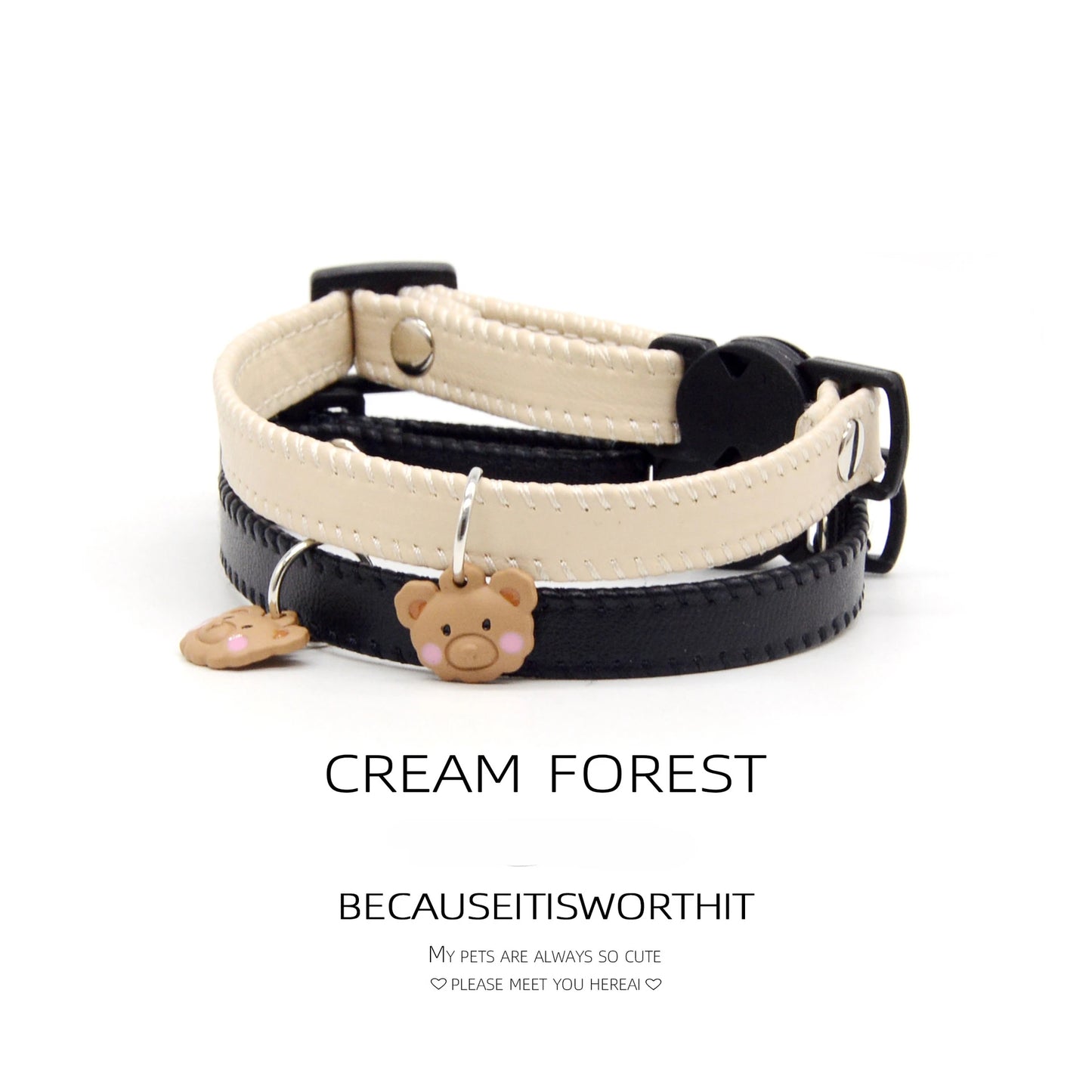 Colorful Leather Puppy Cat Collar Cute Kitten Necklace Name Personalized Collar for Cats Dogs Pet Supplies Accessories Harness