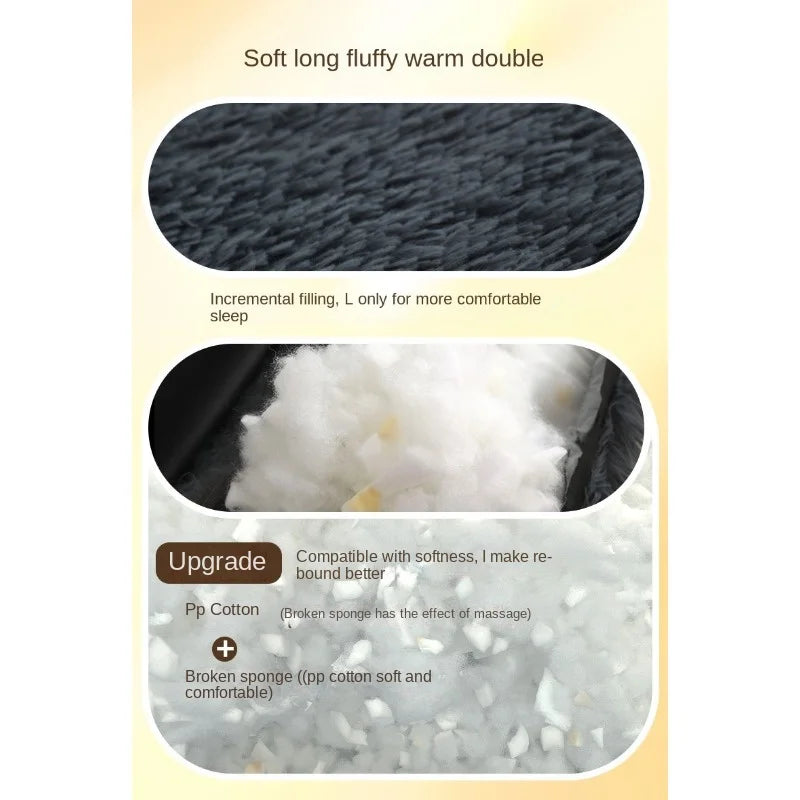 Round Dog Bed Dog Plush Pet Bed Winter Thickened Pad Dog Sleeping Bed Sofa Removable Pad Dog Small Large Dog Kennel