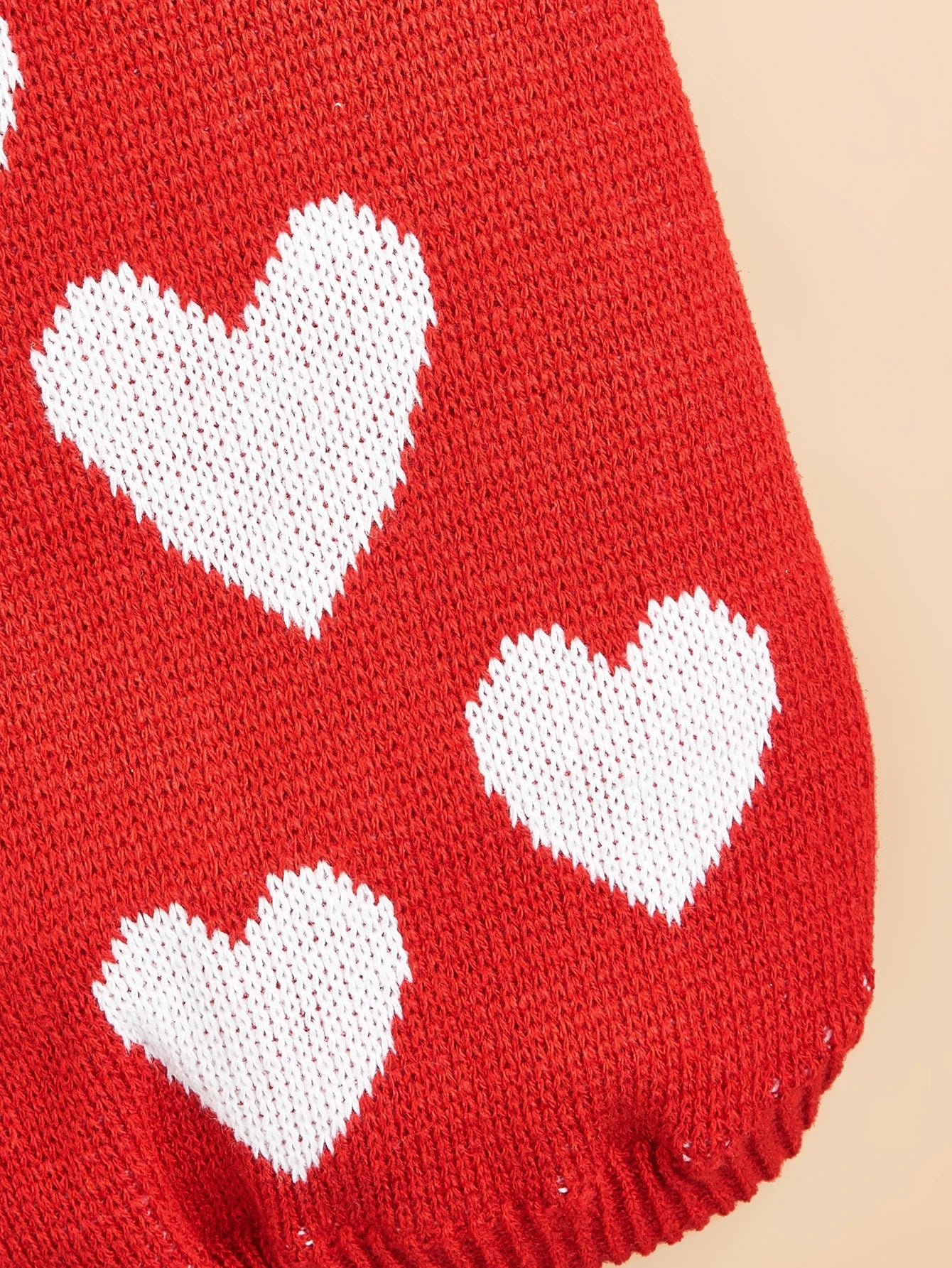 Valentine'S Day Autumn and Winter Pet Clothes, Red Heart and Lovely Heart Knitted Sweater Dress, Suitable for Teddy, French Bulldog, Bichon, Panda and Cat