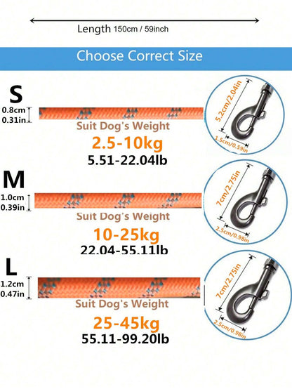 1Pc Reflective Pet Leash for Dog for Outdoor