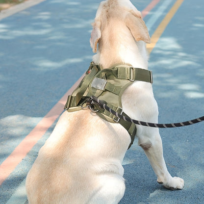 Arnés Táctico para Perros + Correa – Nylon Resistente para Entrenamiento