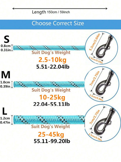 1Pc Reflective Pet Leash for Dog for Outdoor