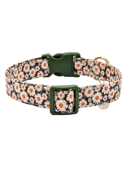 1Pc Flower Pattern Quick Release Dog Collar Suitable for Indoor and Outdoor Use