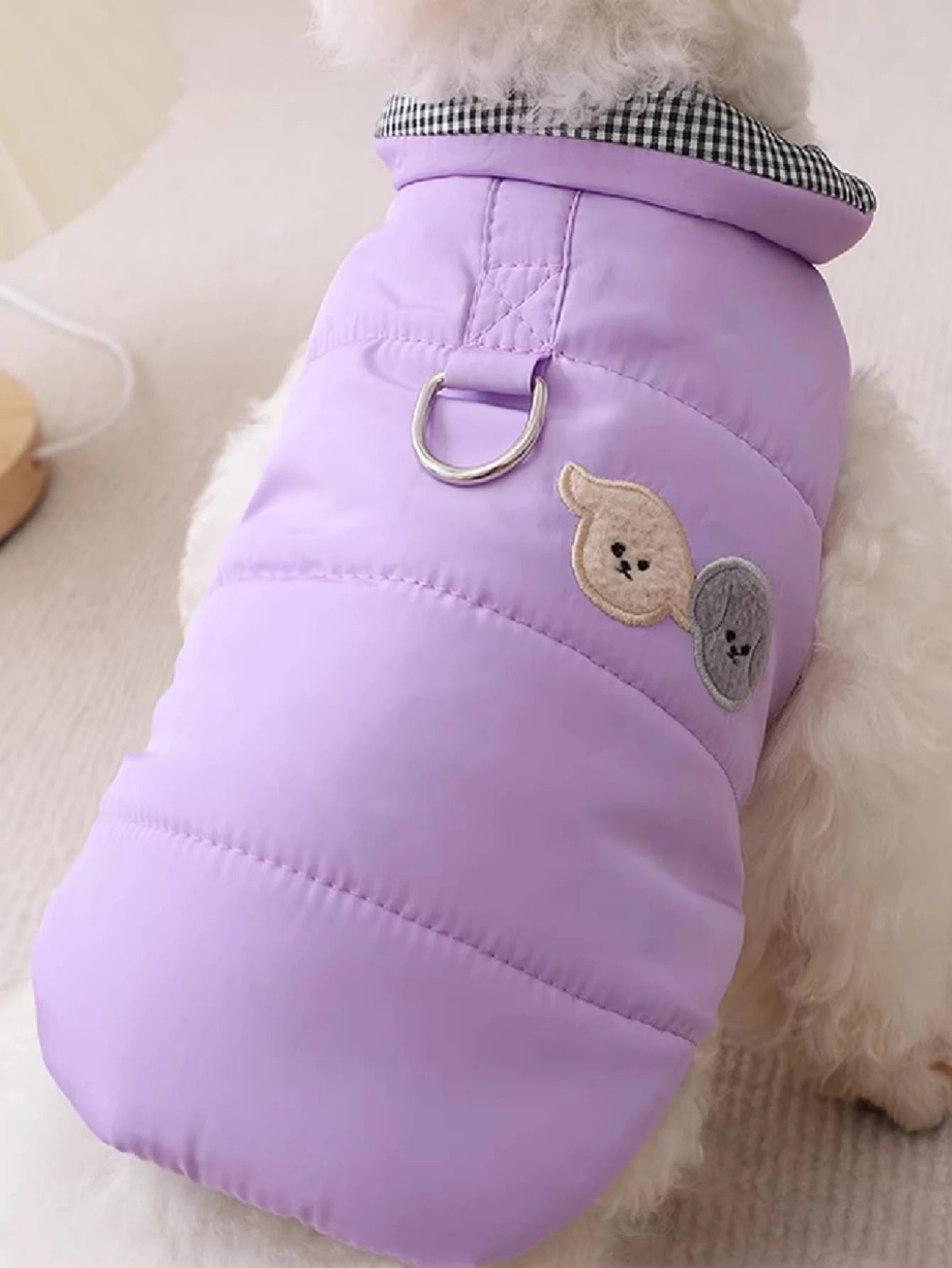 1Pc Cartoon Dog Embroidered Thick Jacket for Pets