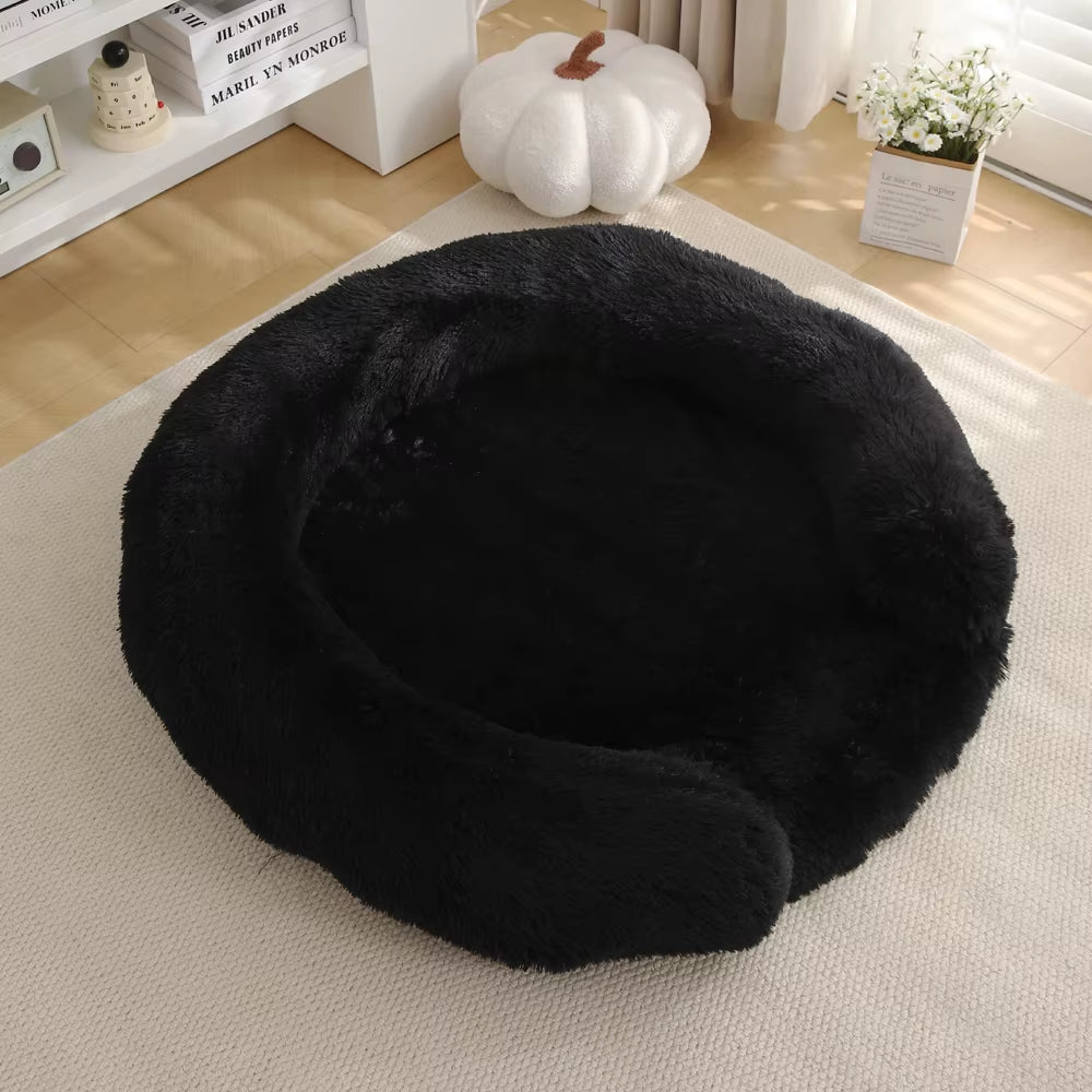 Round Dog Bed Dog Plush Pet Bed Winter Thickened Pad Dog Sleeping Bed Sofa Removable Pad Dog Small Large Dog Kennel