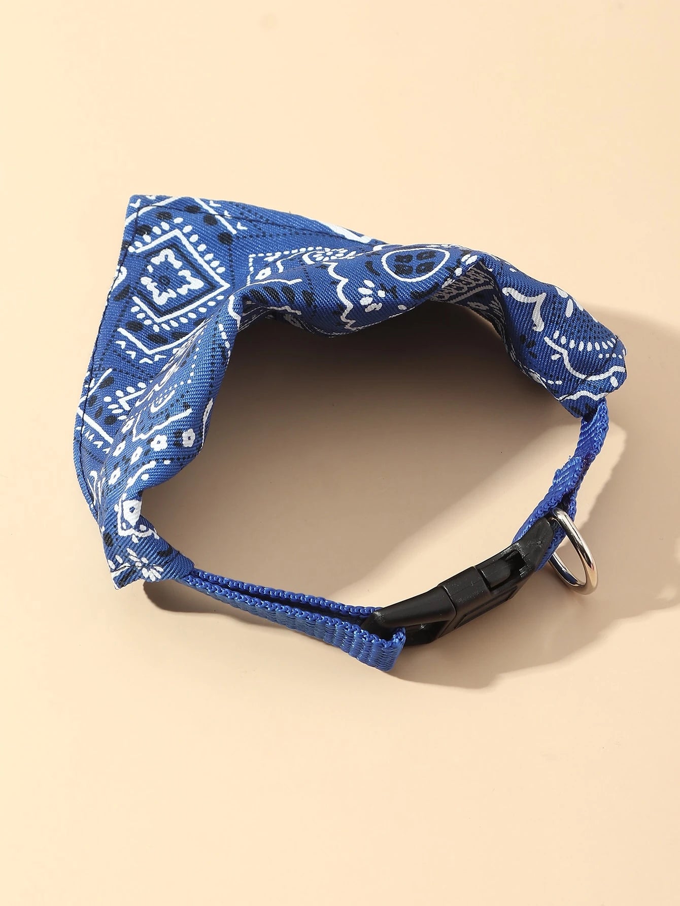 1Pc Adjustable Printed PU Pet Bandana with Water Absorbent Towel and Traction Buckle for Small and Medium Dogs