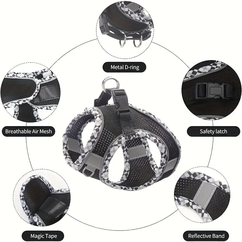 Arnés Reflectante de Malla Premium para Perros – Diseño Antiescape 360°
