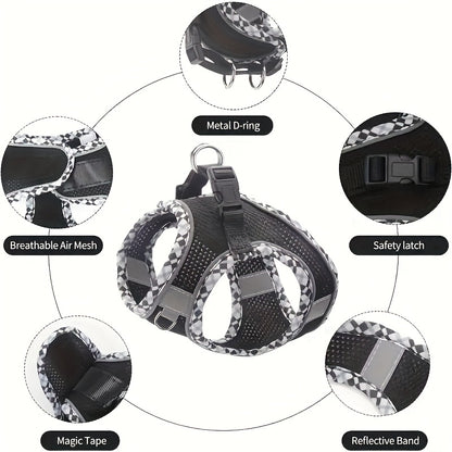 Arnés Reflectante de Malla Premium para Perros – Diseño Antiescape 360°