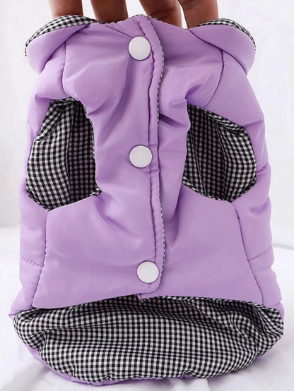 1Pc Cartoon Dog Embroidered Thick Jacket for Pets