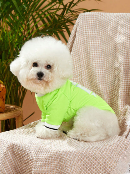 PETSIN 1Pc Slogan Graphic Pet Tee for Dog and Cat for Spring and Summer