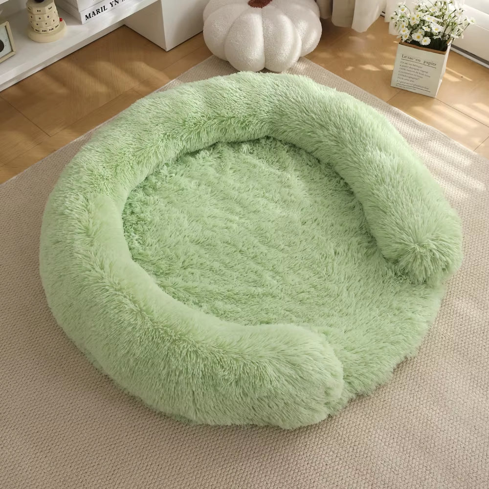 Round Dog Bed Dog Plush Pet Bed Winter Thickened Pad Dog Sleeping Bed Sofa Removable Pad Dog Small Large Dog Kennel