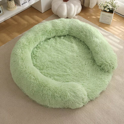 Round Dog Bed Dog Plush Pet Bed Winter Thickened Pad Dog Sleeping Bed Sofa Removable Pad Dog Small Large Dog Kennel