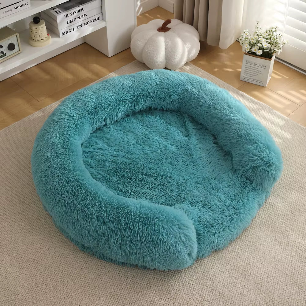 Round Dog Bed Dog Plush Pet Bed Winter Thickened Pad Dog Sleeping Bed Sofa Removable Pad Dog Small Large Dog Kennel