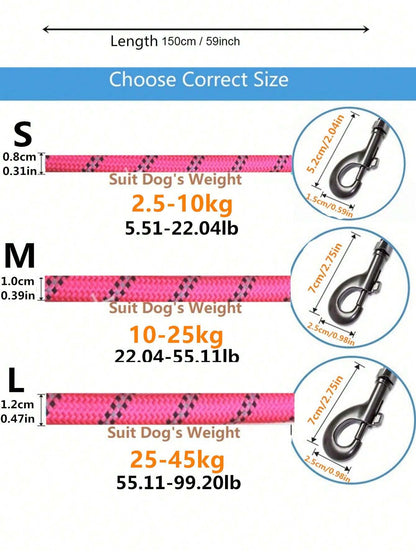 1Pc Reflective Pet Leash for Dog for Outdoor