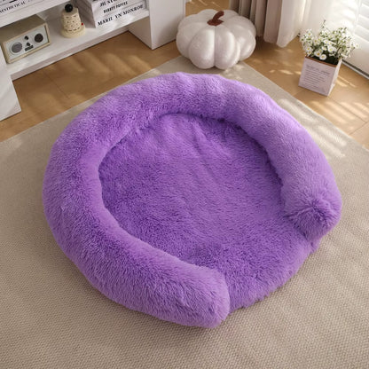 Round Dog Bed Dog Plush Pet Bed Winter Thickened Pad Dog Sleeping Bed Sofa Removable Pad Dog Small Large Dog Kennel
