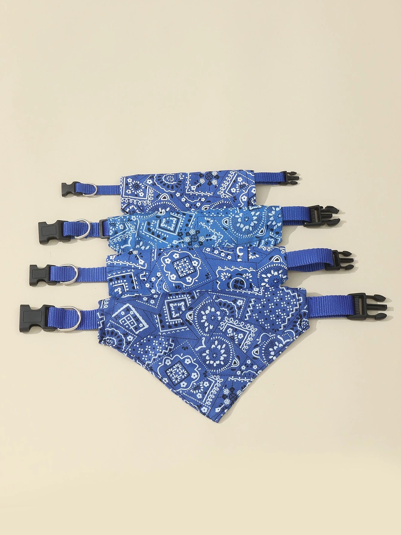 1Pc Adjustable Printed PU Pet Bandana with Water Absorbent Towel and Traction Buckle for Small and Medium Dogs