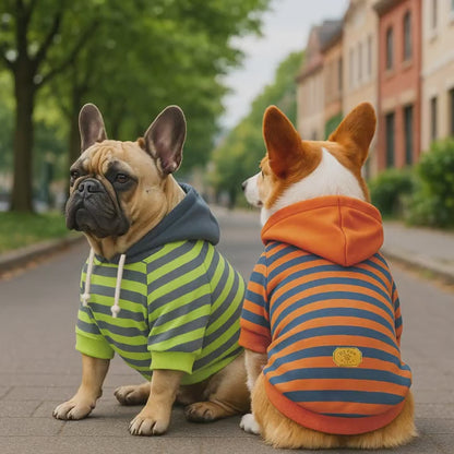 Sudadera Rayada para Mascotas – Suave, Elegante y Acogedora